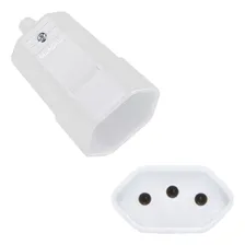 20 Tomada Plug Plugue Femea 3 Pinos 10a Branco Margirius Foto  mini 1