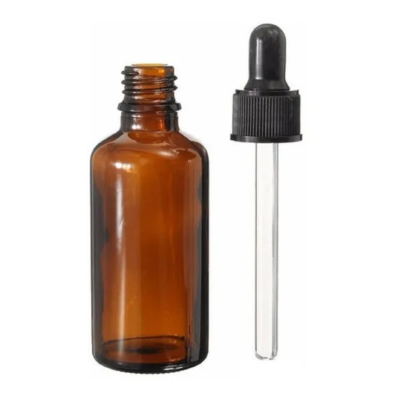 20 Unid. Frasco Vidro Âmbar 30ml Conta Gotas Preto Completo Foto 1