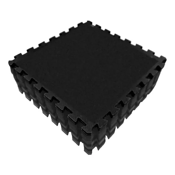 20 Unid Tatame Eva Tapete Academia 50x50 Preto 10mm Foto 1