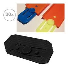 20 X Conexão Encaixe Pistas Carrinho Hotwheels Curvas Grampo Cor Preto Foto mini  3