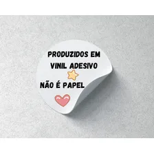 200 Adesivos Personalizados Etiquetas R贸tulos - 5x5 Cm Cor Personalizado Foto mini 2