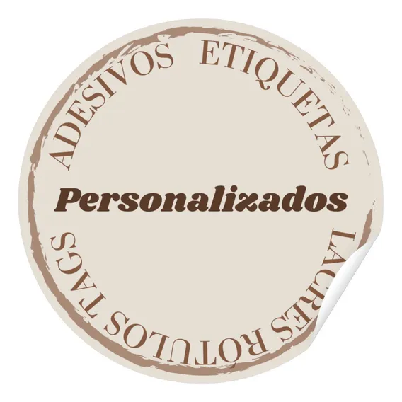 200 Adesivos Personalizados Etiquetas R贸tulos - 5x5 Cm Cor Personalizado Foto 1