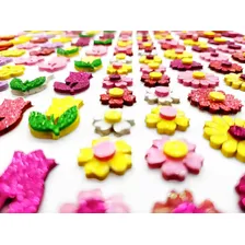 200 Adesivos Pet Flores Eva Glitter Petshop Cães E Gatos Foto mini 2