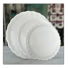200 Bandeja Isopor Rendada 25cm Branca Awesome white Redonda Ultra Foto mini 2