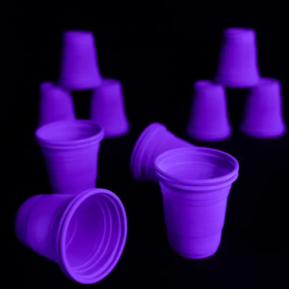 200 Copo Shot 60ml Neon Balada Cor Roxo Néon Foto 1