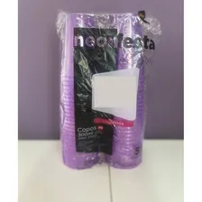 200 Copos Descartável Neon Festa Balada 300ml Sortido Brilho Cor Lilás Foto mini 3