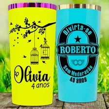 200 Copos Long Drink 320ml Personalizados Com Borda Cor Variadas Foto mini 4
