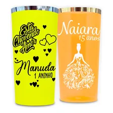 200 Copos Long Drink 320ml Personalizados Com Borda Cor Variadas Foto mini 1