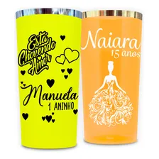 200 Copos Long Drink 320ml Personalizados Com Borda Cor Variadas Foto  mini 1