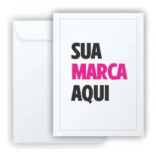 200 Envelope Saco Branco 18x25 Metade A4 Personalizado Logo Foto  mini 1