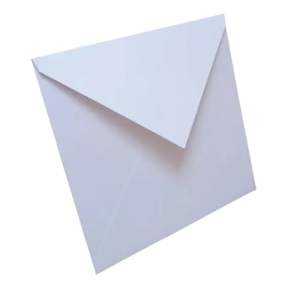 200 Envelopes Convite Branco Liso 150g 15,5x15,5cm Foto 1