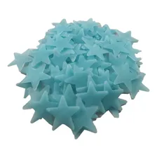 200 Estrela Fluorescente Decoração Brilha Escuro Teto Azul Forma Estrela Azul Foto  mini 1