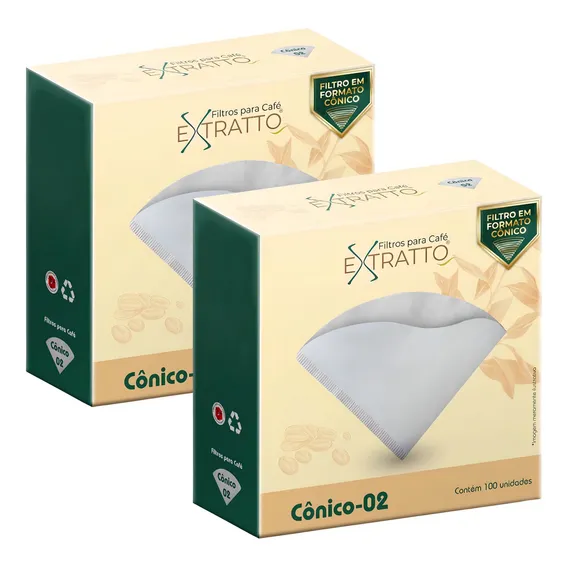 200 Filtros De Papel Branco Para Coador Hario V60 02 Café Foto 1