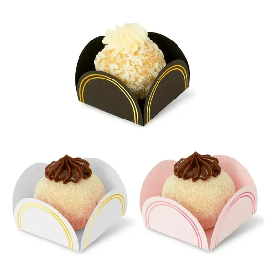 200 Forminhas 4 Pétalas Linha Brigadeiro Doce Cor Cores Foto 1