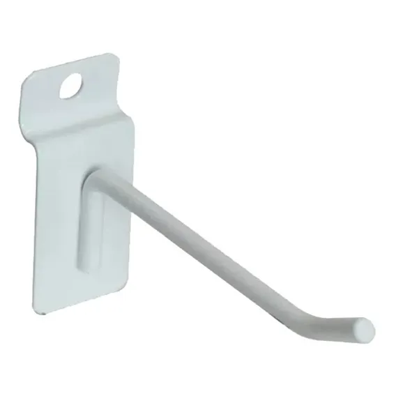 200 Ganchos P/ Painel Canaletado De 5cm Branco- Cor Branco Foto 1