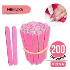 200 Lixas De Unha Mini Descartáveis Manicure Pedicure 8 Cm Foto mini 2