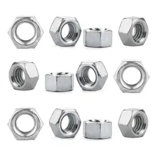 200 Porcas M5-0,80 Zincado Branco Sextavado Chave 8mm Foto mini  2