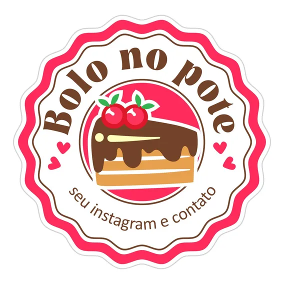 200 R贸tulos Adesivos Para Bolo De Pote 5x5cm Cor Colorido Desenho Impresso Bolo No Pote Foto 1
