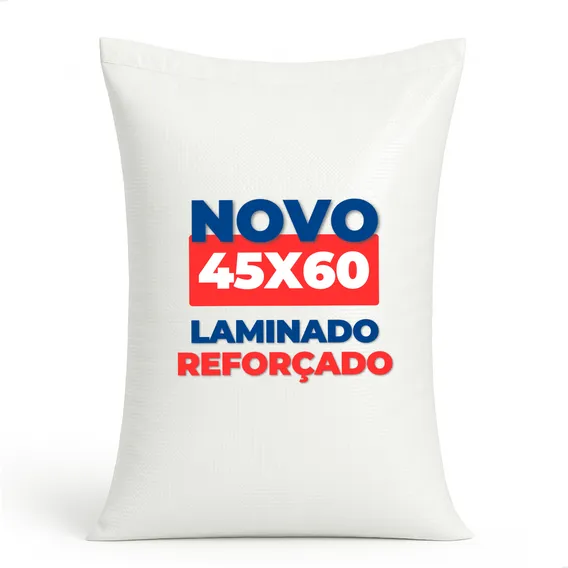 200 Sacos De Ráfia 45x60 Laminado Areia Entulho Grão Cor Branco Foto 1