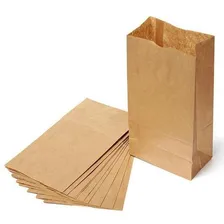 200 Sacos Kraft Liso Papel Delivery Hamburguer 22x12x34cm Foto mini 1