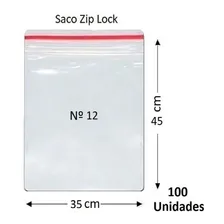 200 Sacos Saquinho Zip Lock Hermético 35x45 Plastico Foto mini 1
