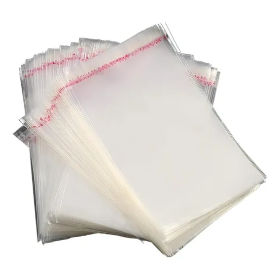 200 Saquinho 8x6 Cm Adesivo Transparente Plástico Furo Saco Foto 1