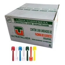 2.000 Pazinha Colher P/sorvete Colorido 7,5cm Ultra (1cx) Foto mini 1