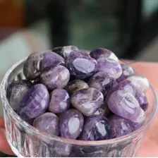 200g Pedra Ametista Rolada Cristal Natural Legitimo Foto mini 4