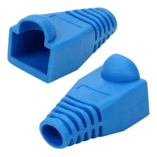 200x Capa Conector Rj45 Cabo Rede Rj45 Cat5 Cat5e Cat6 Cor Azul Foto mini  2