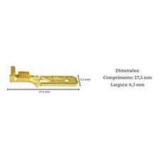 200x Terminal Espada Macho 6,3 Com Trava Conector Resistente Foto mini 4