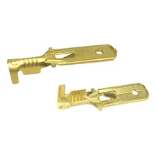 200x Terminal Espada Macho 6,3 Com Trava Conector Resistente Foto mini 1