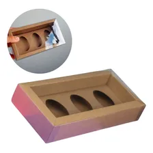 20un Caixas Para 3 Mini Ovos De Colher De 50g Kraft Foto mini  2