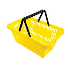 20un Cesta 13 L Compras Super - Com Cor Amarelo Foto mini 1