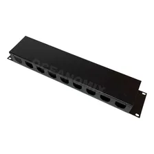 20un Guia De Cabos P/rack De Telecom 2u Organizador De Cabos Cor Preto Foto mini 1