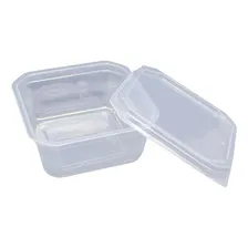 20un Pote Quadrado 150ml Com Tampa Vai Ao Freezer Microondas Foto mini 2