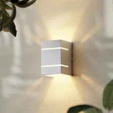 20x Arandela Externa 2 Frisos 2 Focos G9 Parede Muro Mf115 Estrutura Branco Foto mini  2