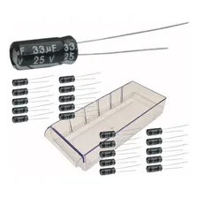 20x Capacitor Eletrolitico 33uf X 25v 33x25v 33ufx25v 105c Foto mini 1