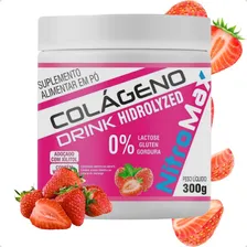20x Colágeno Hidrolisado Drink - Pote 300g - Nitromax Sabor Morango Foto mini 3