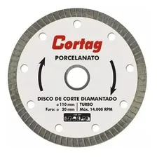 20x Disco Diamantado Cortag 110mm F20mm 60863 Porcelanato Foto mini 1