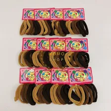 216 Elásticos Rabicó Xuxinha Tipo Meia Para Cabelo Atacado Cor Preto e Bege Liso Foto mini  2