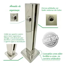 22 Coluna Torre Pinça Guarda Corpo Inox 30 Cm Sacada Foto mini  3