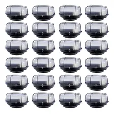24 Arandelas Luminária Oval Tartaruga Preta Aço Com Vidro Foto  mini 1