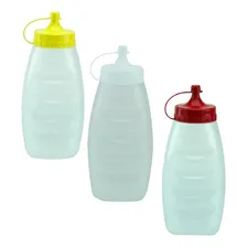 24 Bisnagas Pote Plástica Maionese Ketchup Mostarda 220ml Foto mini 1