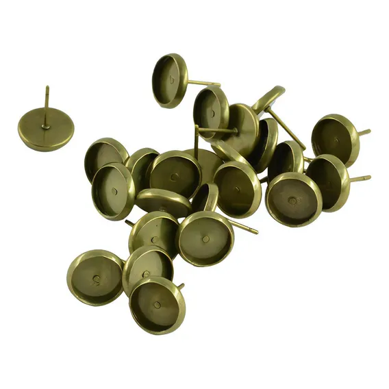 24 brincos redondos de cabochão para venda por atacado de bricolage Foto 1