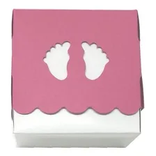 24 Caixa Pezinho Pink (7.5cm) Embalagem PĂ© BebĂȘ Maternidade Foto mini 1