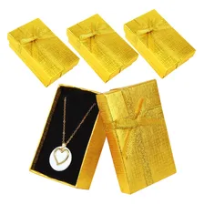24 Caixas Porta J贸ias Atacado Presente La莽o Dourado Foto mini 3