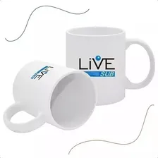 24 Canecas Brancas Porcelana Live Sub Aaa Foto  mini 1