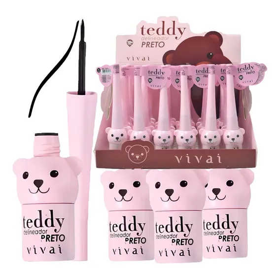 24 Delineador Teddy Preto 2209 Vivai Atacado Foto 1