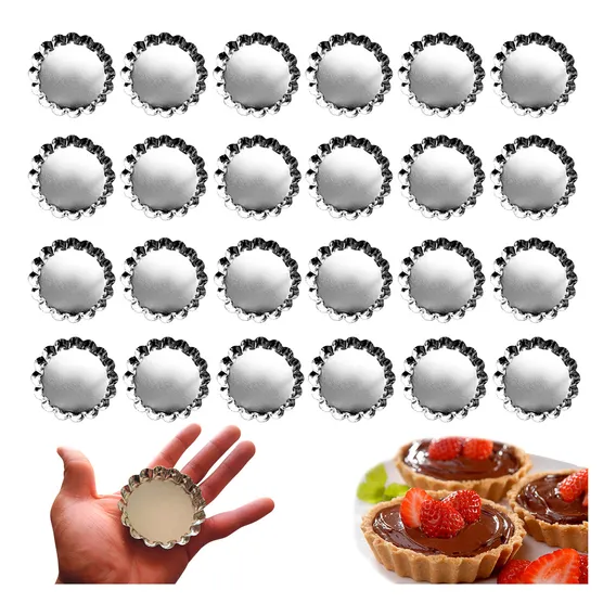 24 Forminhas Para Mini Tortinha Crespa Ondulada Abaulada Foto 1
