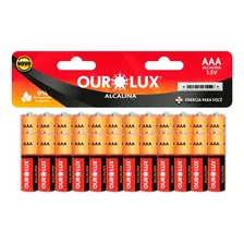 24 Pilhas Palito Aaa Alcalina Ourolux- Kit Com 24 Unidades Foto mini 1